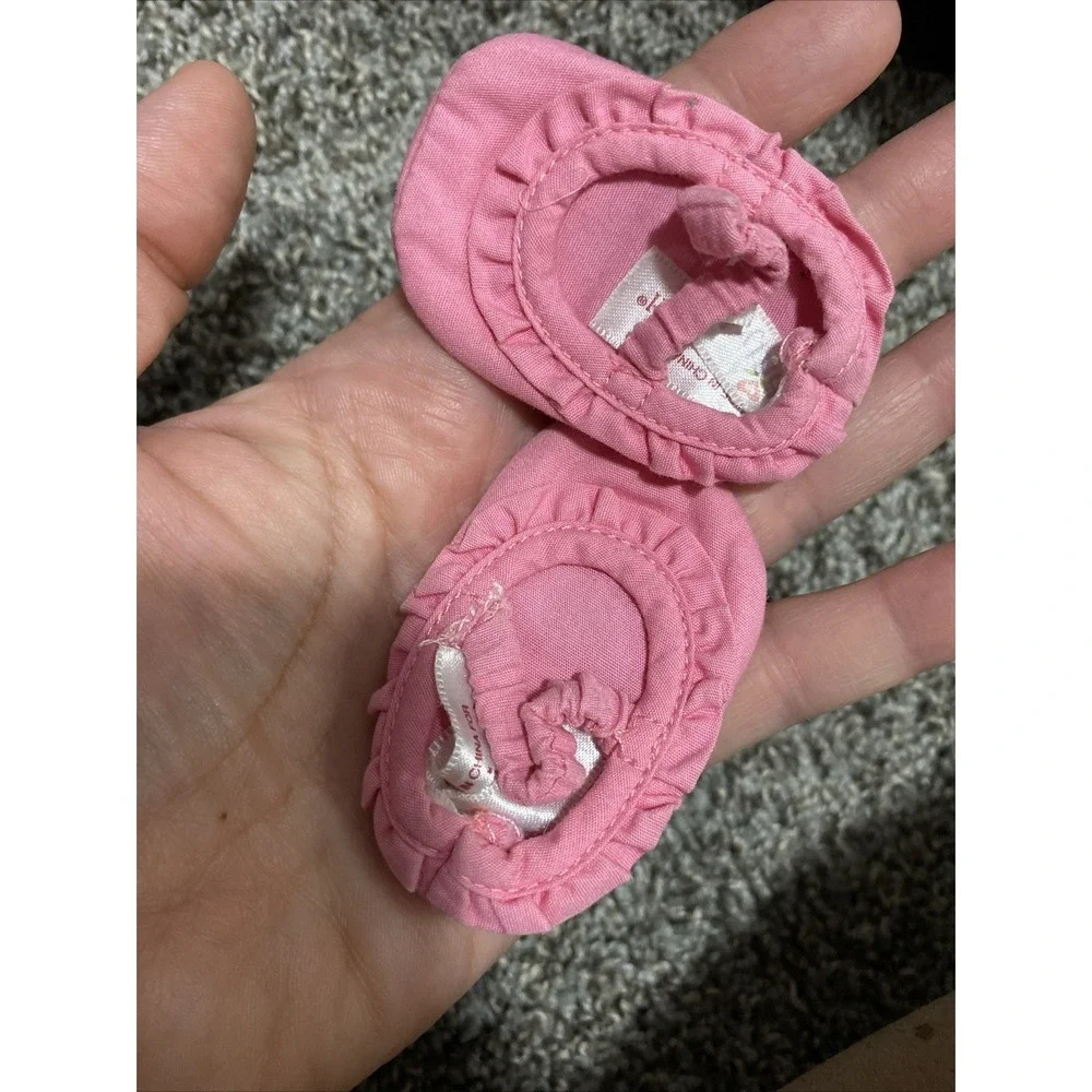 AMERICAN GIRL Bitty Baby 2008 Starter Set Replacement Pink Slipper Shoes Flats